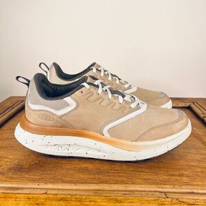 NEW KEEN Women's WK400 Leather Walking Shoes Size 10 “Safari/Birch”